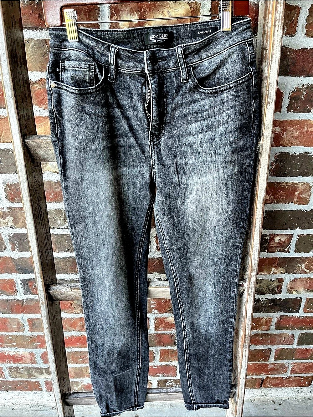 Judy Blue Skinny Fit Skinny Jeans Gray Waist 29